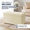 CASARIA® Sitzbank mit Stauraum Samt Beige Bild 2