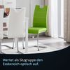 KHG 4er Set Esszimmerstühle Schwingstuhl Polsterstuhl Küchenstuhl Kunstleder Grün - Design Stuhl Sitzhöhe 48 cm - Freischwinger mit integriertem Griff Bild 2