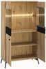 Küchenklapphängeschrank Rimini 80x36cm Glaseinsatz matt Farbe: RAL 6025 farngrün matt / lava RI-W4BS/80/WKF Bild 2