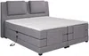 Vente-unique - CASTEL Bett Stoff Grau - B 203 cm x H 125 cm x L 218 cm Bild 5