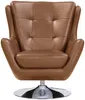 Vente-unique - ANABA Sessel Leder Braun - B 82 cm x H 95 cm x L 81 cm Bild 1
