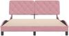 vidaXL Bettgestell ohne Matratze Rosa 160x200 cm Samt 3207934 Bild 5