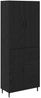 vidaXL Highboard 2 pcs Schwarz Eichen-Optik Engineered Wood und Glas 3416222 Bild 2