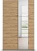 rauch Kleiderschrank, Schwebetürenschrank KRONACH, 2-türig, 1 Spiegeltüre teilaufgelegt, Eiche Artisan, 131 x 210 x 59 cm Bild 2
