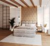 FDM Boxspringbett Polsterbett Stauraumbett Bettgestell 140x200, 160x200, 180x200 cm (MADE IN EU - mit hochwertigem Velours Bezug, Kontinentalbett, dekorativem Kopfteil, Boxspring, mit großen gepolsterten Kopfteil, mit Bettkasten zum aufklappen), zwei Be... Bild 5