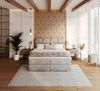 FDM Boxspringbett Polsterbett Stauraumbett Bettgestell 140x200, 160x200, 180x200 cm (MADE IN EU - mit hochwertigem Velours Bezug, Kontinentalbett, dekorativem Kopfteil, Boxspring, mit großen gepolsterten Kopfteil, mit Bettkasten zum aufklappen), zwei Be... Bild 2
