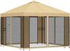 vidaXL Garten Pavillon mit Seitenwänden 3 x 3 m Creme 900362 Bild 3