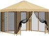 vidaXL Garten Pavillon mit Seitenwänden 3 x 3 m Creme 900362 Bild 2