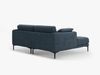 Micadoni Ecksofa Bemy 2-Sitzer Links Strukturierter Stoff Dunkelblau Bild 3