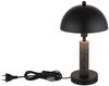 LED Tischleuchte, schwarz, Travertin Stein, H 34 cm Bild 5