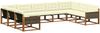 vidaXL Outdoor-Sofagarnitur mit Kissen 9 pcs Natur und Creme 3381674 Bild 2