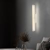 2er Set LED Wandleuchte, Chrom, Glas satiniert, H 58,5 cm Bild 4
