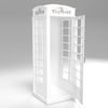 Telefonzelle Schrank – Telefonbox 1-türig in Weiß Bild 3