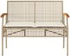 vidaXL Gartenbank mit Kissen Beige Poly Rattan Akazienholz 366257 Bild 4