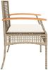 vidaXL Gartenbank mit Kissen Beige Poly Rattan Akazienholz 366257 Bild 5