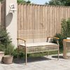 vidaXL Gartenbank mit Kissen Beige Poly Rattan Akazienholz 366257 Bild 3