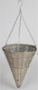 Blumenampel, Trichterform, zum Hängen, Weidengeflecht Beige, 30x78 cm Bild 1