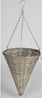 Blumenampel, Trichterform, zum Hängen, Weidengeflecht Beige, 30x78 cm Bild 5