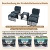 LVHOM Gartenmöbel-Set 5-tlg, Balkonmöbel-Set mit 2 Sessel, 2 Hocker und Tisch, inkl. Sitzpolster, Sitzgruppe Polyrattan, Wetterfestes Lounge-Set Bild 3