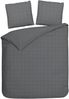 Heckett & Lane Mako-Satin Bettwäsche 135x200 Diamante Classic Anthrazit grau Karo uni Bild 4