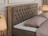 Boxspringbett AMORE KING, Doppelbett mit Multipocket-Matratze, Polsterbett mit Kopfstütze - 140 x 200 cm - Braun Velvet - H3 Bild 3