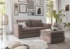 Sofa 2-Sitzer Pesaro in braun Cord Set inkl. Hocker Bild 5