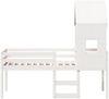 vidaXL Hochbett mit Dach Weiß 80x200 cm Massivholz Kiefer 3282011 Bild 4