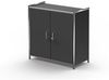 Sideboard mit Vorbautüren Artline, 80x38x78cm, Anthrazit Bild 2