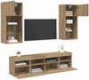 5-tlg. TV Wand Einheiten,Wohnwand Wohnzimmer mit LED Artisan-Eiche 40,5 x 30 x 90 cm Bild 3