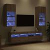 5-tlg. TV Wand Einheiten,Wohnwand Wohnzimmer mit LED Artisan-Eiche 40,5 x 30 x 90 cm Bild 5