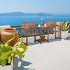 Relaxdays Braune Gartenbank mit Tisch Bild 5