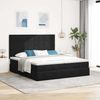 vidaXL Ottoman-Bett mit Matratzen & LEDs Schwarz 160x200 cm Samt 3314617 Bild 4