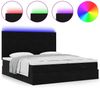vidaXL Ottoman-Bett mit Matratzen & LEDs Schwarz 160x200 cm Samt 3314617 Bild 5