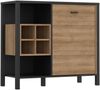 Kommode >HIGH ROCK< in Schwarz/ Riviera Eiche Dekor - 93,3x85,1x40,2cm (BxHxT) Bild 5