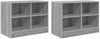 vidaXL Bettschrank 2 pcs Grau Sonoma 66 x 33 x 48 cm Holzwerkstoff 893728 Bild 4