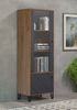 'Montez' Vitrine, Graphite grau und Eiche Kraft Gold, 63 x 172 x 40 cm Bild 5