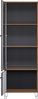 'Montez' Vitrine, Graphite grau und Eiche Kraft Gold, 63 x 172 x 40 cm Bild 3
