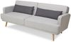 3-Sitzer Sofa Schlaffunktion Hellgrau Grau 214 x 86 x 83 cm Bild 5
