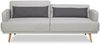 3-Sitzer Sofa Schlaffunktion Hellgrau Grau 214 x 86 x 83 cm Bild 2