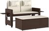 vidaXL Gartenbank Verstellbar mit Kissen Braun Poly Rattan 365818 Bild 2