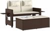 vidaXL Gartenbank Verstellbar mit Kissen Braun Poly Rattan 365818 Bild 4
