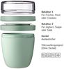 Mepal | 2-tlg Starter Set to go Snacks | Bento-Lunchbox Large & Lunchpot | praktischer Müslibecher | Brotdose mit Fächern | ideal für bis zu 8 Butterbrote | Nordic Sage Bild 2