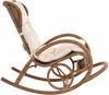 Krines Home Schaukelstuhl Luxor Schaukelstuhl Natur Rattan Schaukelsessel Relaxsessel, mit Polsterauflage Bild 1