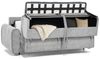 Beautysofa Schlafsofa Pavarti modernes Sofa mit italienischem Klappmechanismus und Matratze, mit Bettkasten, verstellbaren Kopfstützen und Schlaffunktion, in 3 Größen & 8 Farben Bild 3