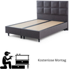 Moln Visco Grey Boxspringbett Set mit Matratze und Bettkästen, Schlafzimmer Set 160x200 Bild 4