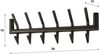 Wandgarderobe Obut Metall mit 12 Haken, Bronze/Drift Brown Bild 3