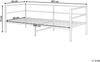 Bett mit Lattenrost BATTUT 90 x 200 cm Metall Weiß Bild 2
