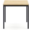 furni24 Schreibtisch-Stahl 80 x 80 x 75 cm, Eiche TÜV/GS-Einfache Montage, Arbeitstisch, Bürotisch, Küchentisch, Esstisch, Druckertisch Büro-Möbel Arbeitszimmer Computertisch Gaming-Tisch Mehrzwecktisch Bild 2