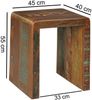 Beistelltisch Nachttisch SURAT 45x40cm Holz Mango Shabby-Chic Bild 2