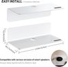 OAPRIRE Wandregal Weiß 2er-Set Acryl 22.9cm Regal für Schlafzimmer Küche Büro Bild 2